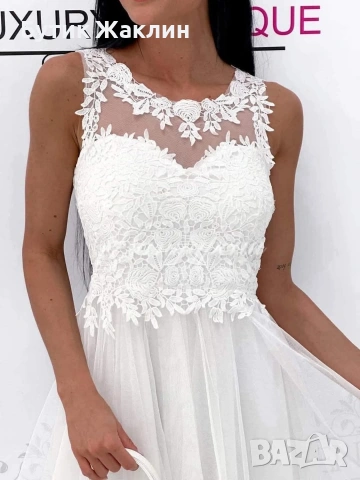 Официална рокля с тюл и богата дантела , снимка 2 - Рокли - 53367425