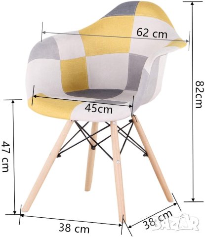 Висококачествени трапезни столове тип кресло пачуърк МОДЕЛ 137, снимка 2 - Столове - 42106309