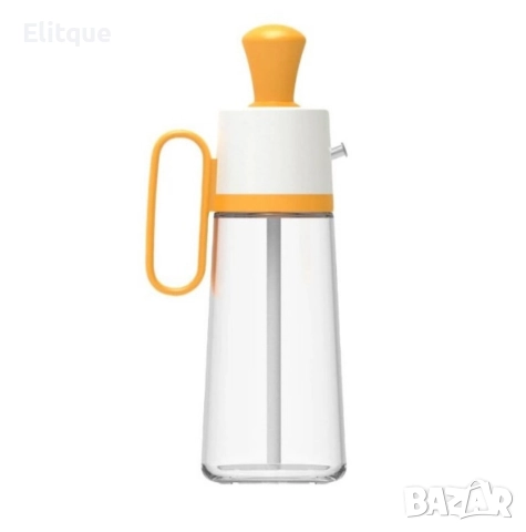 Бутилка с капкомер за олио, оцет и сосове заедно със 630 мл диспенсър за зехтин със силиконова четка, снимка 2 - Форми - 52897748