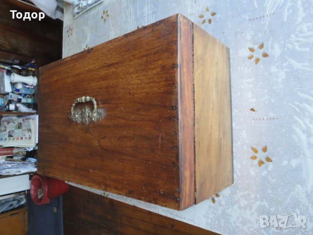 Старинно дървено ковчеже сандъче от орех, снимка 2 - Колекции - 41661776