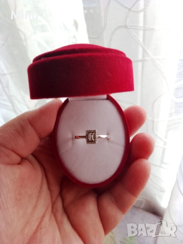 Сребърен пръстен с камъни,размер 66 , снимка 3 - Пръстени - 52129334