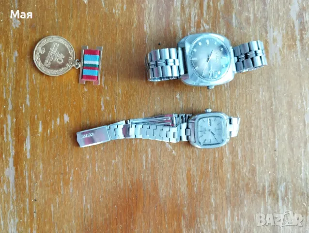 Винтидж часовници - стар рядък механичен швейцарски часовник VIALUX SUPER и SEIKO AUTOMATIC, снимка 2 - Антикварни и старинни предмети - 50370794