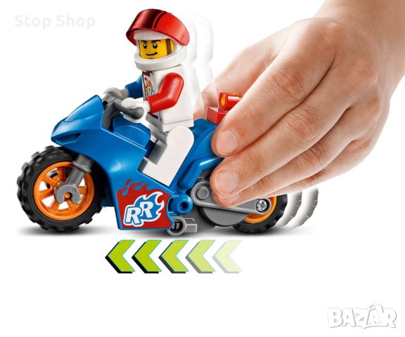 LEGO® City Stunt 60298 - Каскадьорски мотоциклет ракета, снимка 6 - Конструктори - 40757908