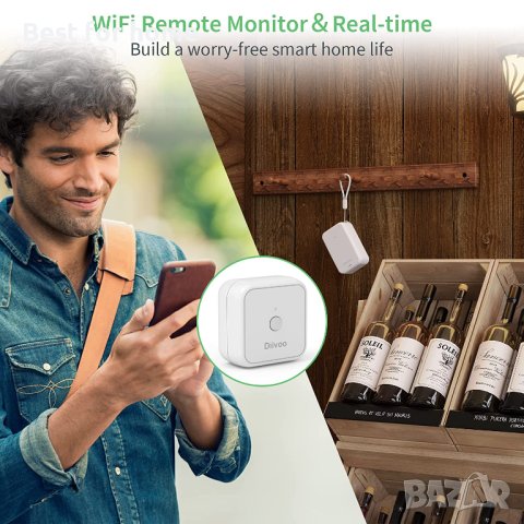 Diivoo WiFi HUB + сензор за температура и влажност, снимка 3 - Други - 40773693