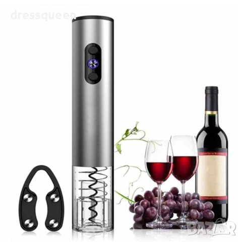 4566 Електрически Тирбушон за Вино - Комплект с Ножче за Фолио и Батерии