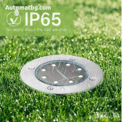 Комплект LED соларни лампи Automat, 2V, IP65, 12бр, Черни , снимка 4 - Соларни лампи - 49089567