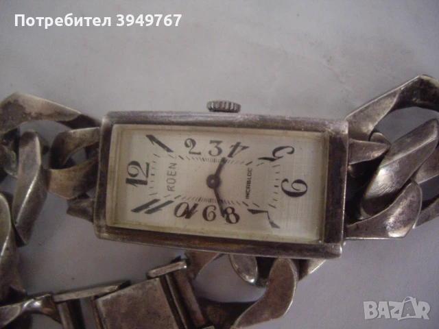 Стара сребърна масивна гривна -часовник., снимка 2 - Антикварни и старинни предмети - 51247136