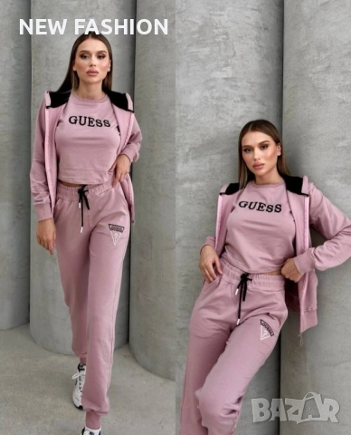 Дамски Комплекти - 3 Части - лого Бродирано ✨Guess, снимка 4 - Спортни екипи - 52323456