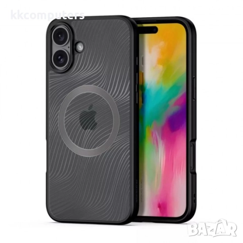 Силиконов твърд кейс Dux Ducis AIMO Magsafe и Протектор За iPhone 16 (6.1), Черен