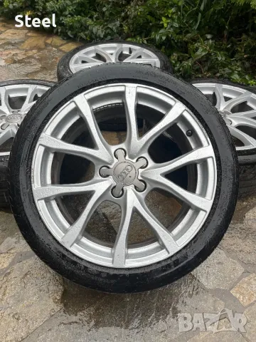 OEM джанти Audi Ronal 5x112, 18-ки с гуми 245/40/18, снимка 1 - Гуми и джанти - 48646229