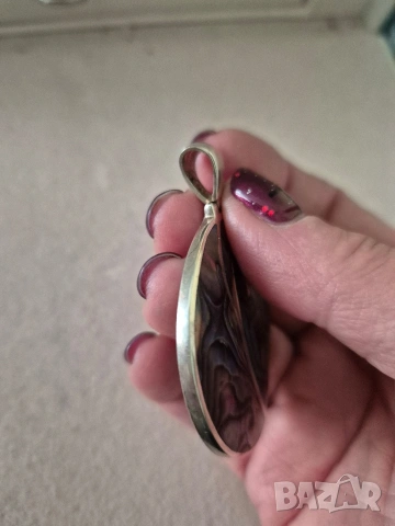 комплект сребро и седеф, снимка 4 - Бижутерийни комплекти - 53291202