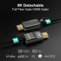 RUIPRO HDMI 2.1 8K 10m GEN4AK – оптичен кабел 48Gbps, 8K@60Hz, 4K@120Hz, сменяеми конектори, снимка 4
