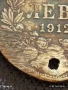 Сребърна монета 2 лева 1912г. Царство България продупчена за НАКИТ, НОСИЯ, КОЛЕКЦИЯ 31487, снимка 4