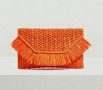 оранжева дамска чанта клъч, снимка 1