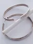 Сребърни обици халки големи С, снимка 2
