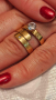 пръстен от медицинска стомана с 18к златно покритие gucci cartier , снимка 6