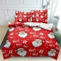 Коледно спално бельо, 100% памук, 6 части Този комплект съдържа:  6 части, двулицев двоен комплект: , снимка 2