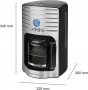 Филтърна кафемашина с LCD таймер, 15 чаши, 1000 W, неръждаема стомана / черна, снимка 2