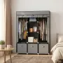 Гардероб HOMCOM от нетъкан плат, сгъваем, включително 3 чекмеджета, снимка 3