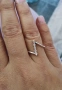 Елегантен сребърен пръстен - модел R037A, снимка 1