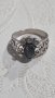 Vintage сребърен пръстен 925 с котешко око , снимка 4