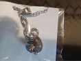 Колие с музикален ключ и кристал, снимка 3