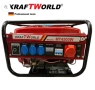 Четиритактов 3,5kW Генератор за ток KraftWorld – Агрегат с акумулатор и електростартер, снимка 3