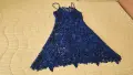 Дантелена синя рокля Zara, снимка 3