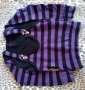 блуза с лилаво и черно и интересни акценти, снимка 1 - Блузи с дълъг ръкав и пуловери - 36277382