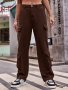 Свободни модни дамски карго дънки с шнур и джобове, 5цвята - 023 , снимка 3