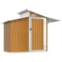 vidaXL Градинска барака кафява 270x130x208,5 см поцинкована стомана（SKU: 316245）, снимка 1