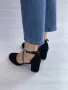 Изчистени дамски затворени сандали с ток, снимка 2