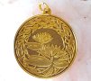 Сребърен медальон с 24 каратова позлата, снимка 2