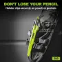 Нов Метален строителен молив Tracer Pencil 2.0 за дърво метал плочки с 12 графита и кобур, снимка 2