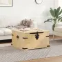 vidaXL Кутия за съхранение "Corona" 78x78x45 см борово дърво масив, снимка 3