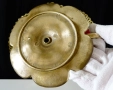 Викториански бронзов свещник,детелина,орнаменти. , снимка 7