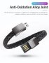 Унисекс кожена гривна USB кабел за зареждане и пренос на данни за iPhone, снимка 9