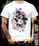 Тениска с щампа LA MUERTE FLOWERS, снимка 1 - Тениски - 42674915