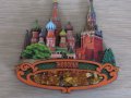 Автентичен дървен 3D магнит от Москва, Русия-серия- с кехлибар, снимка 2