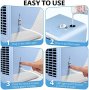 Нов Преносим вентилатор Персонален мини фен с вода Охладител Овлажнител, снимка 3