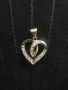 Сребърна висулка сърце, снимка 1