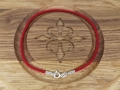 Мъжка, дамска гривна от червена плетена корда със 925 сребърна закопчалка, снимка 4