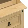 vidaXL Стъклен шкаф витрина Corona 100x48,5x179 см бор масив, снимка 7