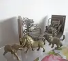 Голям стар дървен ограничител за книги, фигура, дърворезба Bookend, снимка 18