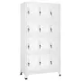 vidaXL Заключващ се шкаф с 12 отделения, 90x45x180 см, снимка 1