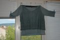 Банкетна блуза в съчетание от трико дантела и камъчета, снимка 1 - Блузи с дълъг ръкав и пуловери - 42274632
