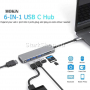  Macbook HUB 6в1 – HDMI, USB, MicroSD, снимка 1 - USB Flash памети - 36271777