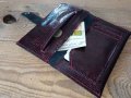 Дамски кожен портфейл, дамско портмоне,ръчна изработка, бордо, снимка 3