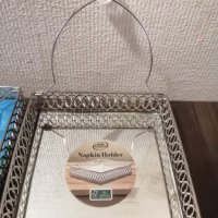 Нов елегантен огледален салфетник., снимка 3 - Аксесоари за кухня - 41533936