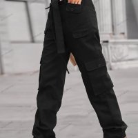 Модни дамски карго панталони с много джобове, 4цвята - 023, снимка 5 - Панталони - 41776112